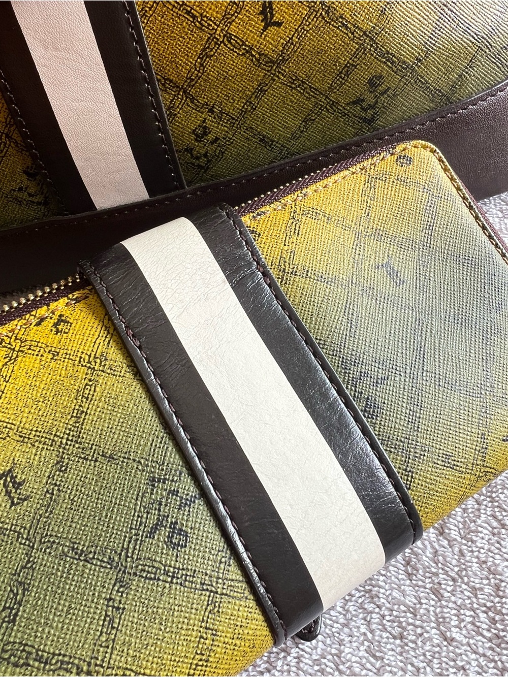 L.A.M.B Rasta Ombré Montego Bowler Satchel & NWOT Wallet Set Dustbag Included - Picture 8 of 9